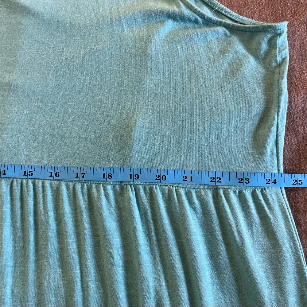 J. Jill Tiffany blue sleeveless maxi dress rayon/spandex lighter weight knit 3X - Picture 7 of 10